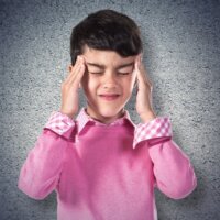 frustrated boy over white background